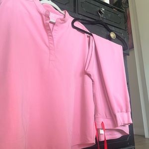 Pair of figs scrubs: RAFELA top size large and joggers in size large. Pink